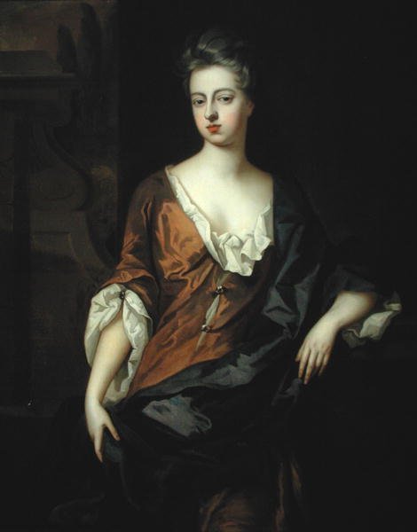 瑞秋-罗素（1674-1725）德文郡公爵夫人的肖像（布面油画） 作者 迈克尔·达尔