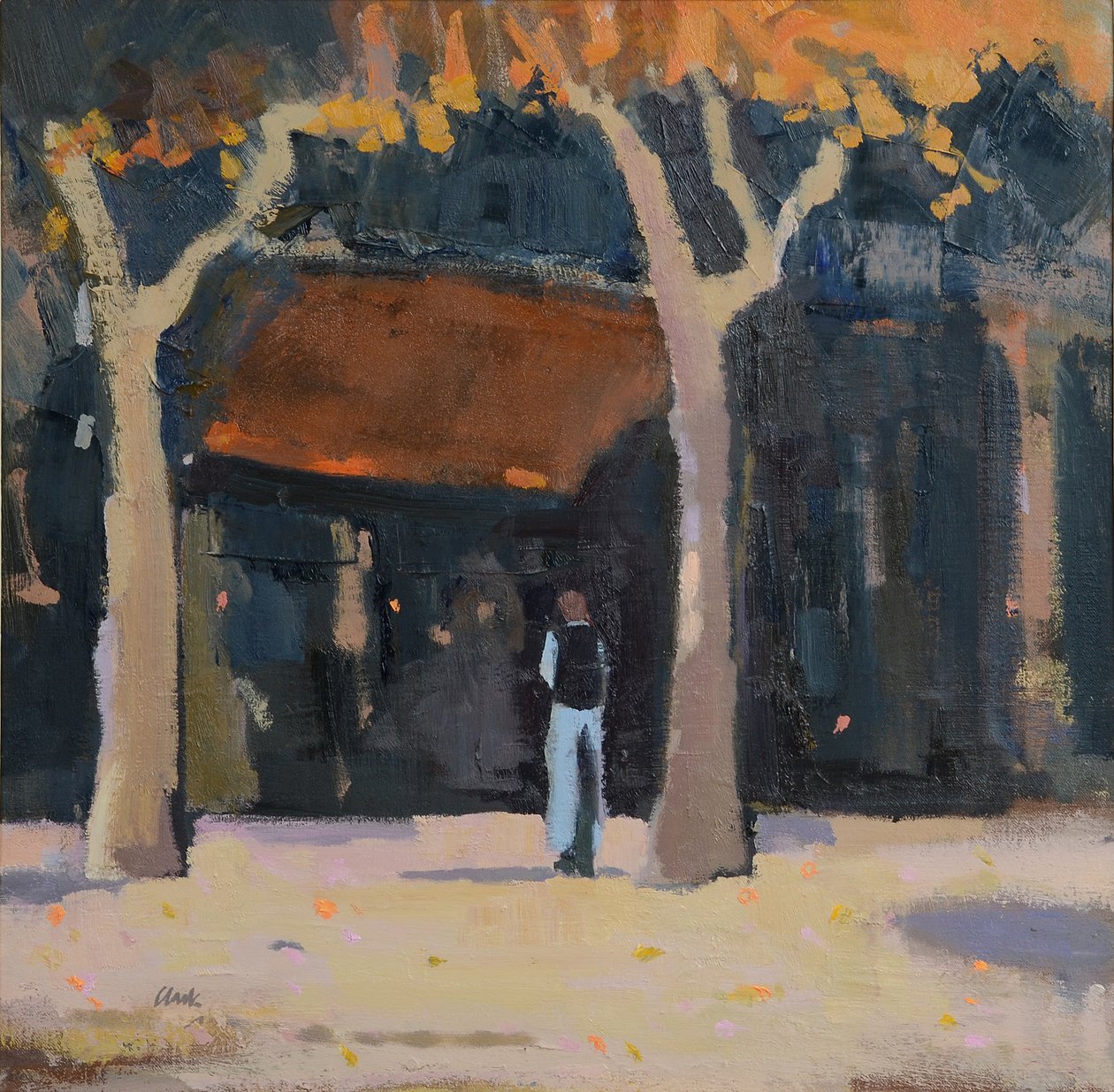 午后，法国西南部，2015 年（亚麻布油画） 作者 迈克尔·G·克拉克