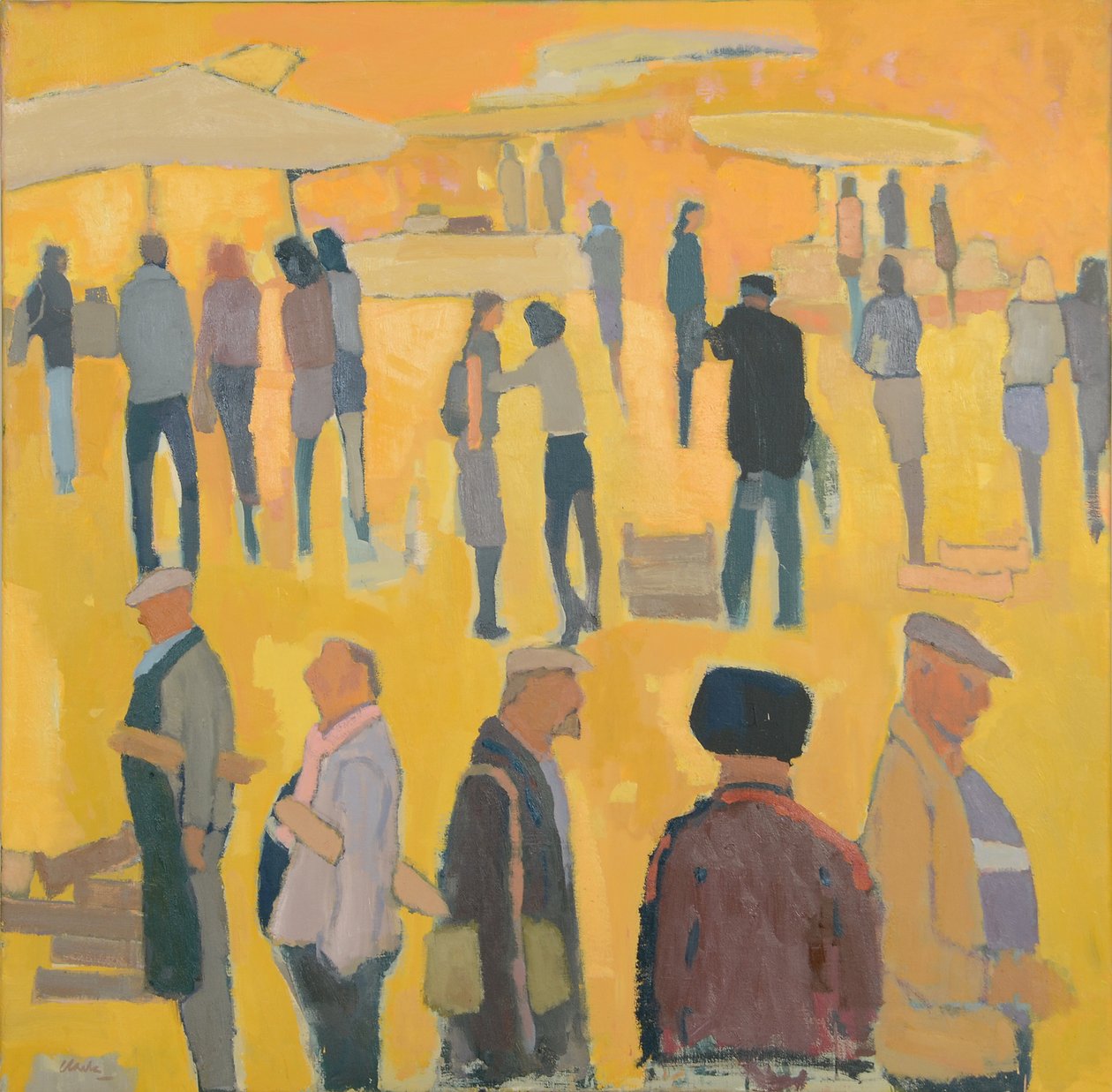 集市日，2017（亚麻布油画） 作者 迈克尔·G·克拉克