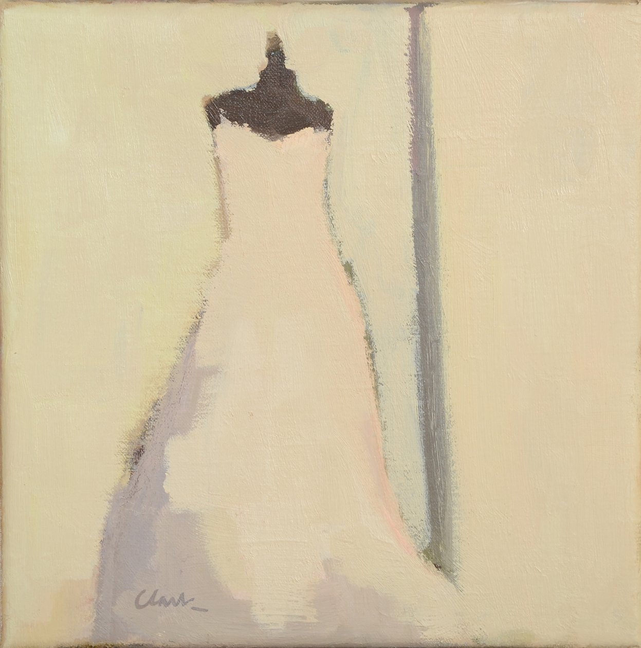 婚纱，2017（亚麻布油画） 作者 迈克尔·G·克拉克