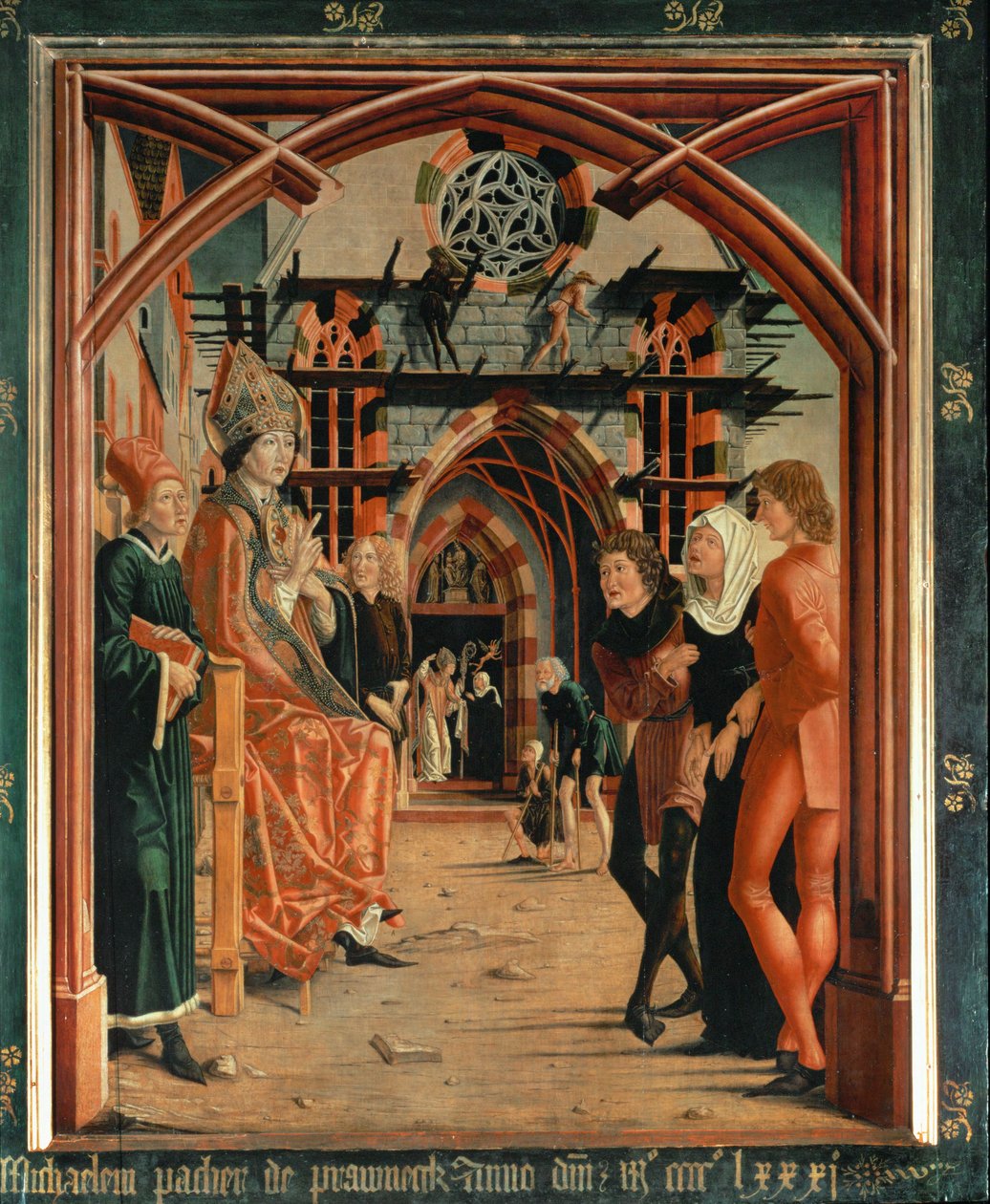 圣沃尔夫冈治愈了被带到他面前的被附身的女人 作者 迈克尔·帕彻