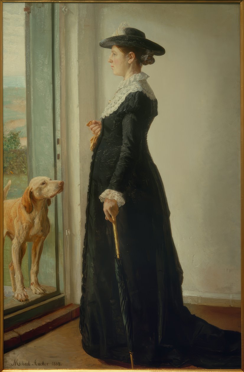 我妻子的画像。画家安娜·安切尔（Anna Ancher） 作者 迈克尔·彼得·安彻