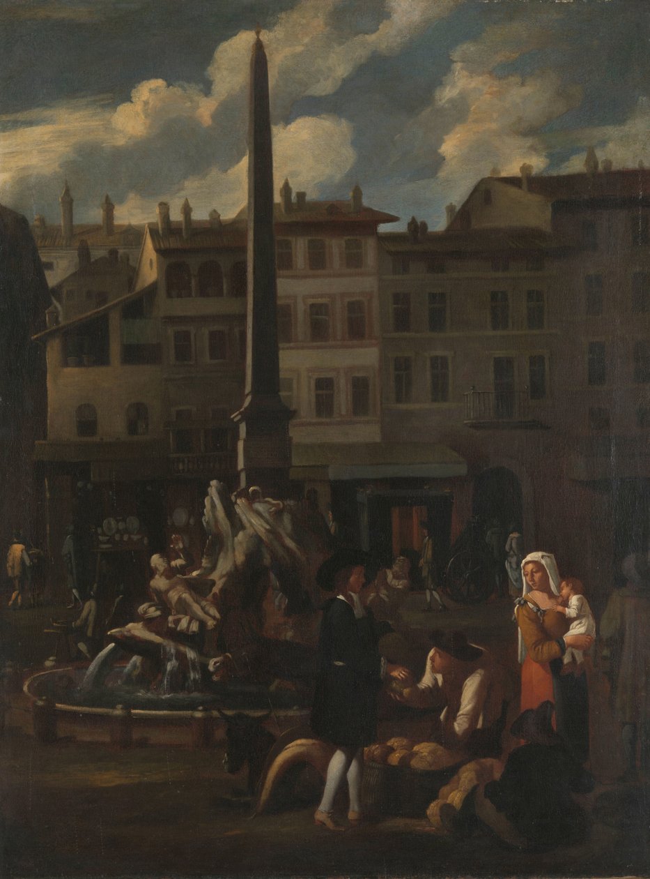 罗马纳沃纳广场的市场景象 作者 Michael Sweerts（男）