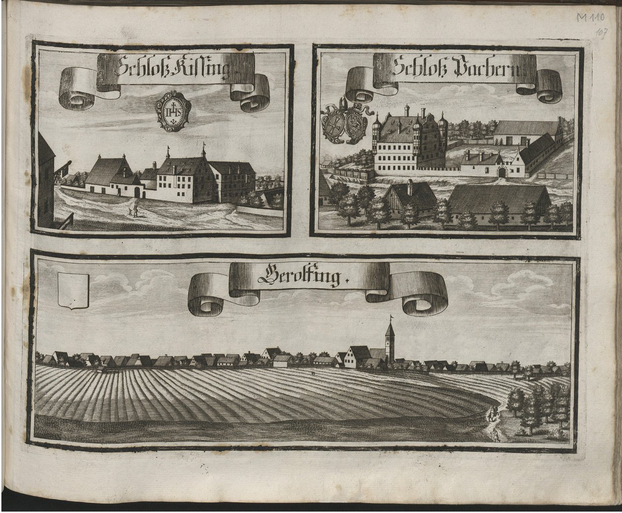 德语：Historico-Topographica Descriptio。即：Description, deß Churfürsten- und Hertzogthums Ober- und Nidern Bayrn : Welches In vier Theilter oder Renntämbter, Als Oberlandts München und Burgkhausen, Unterlandts abgett in Landshuet und Straubing 作者 迈克尔·温宁