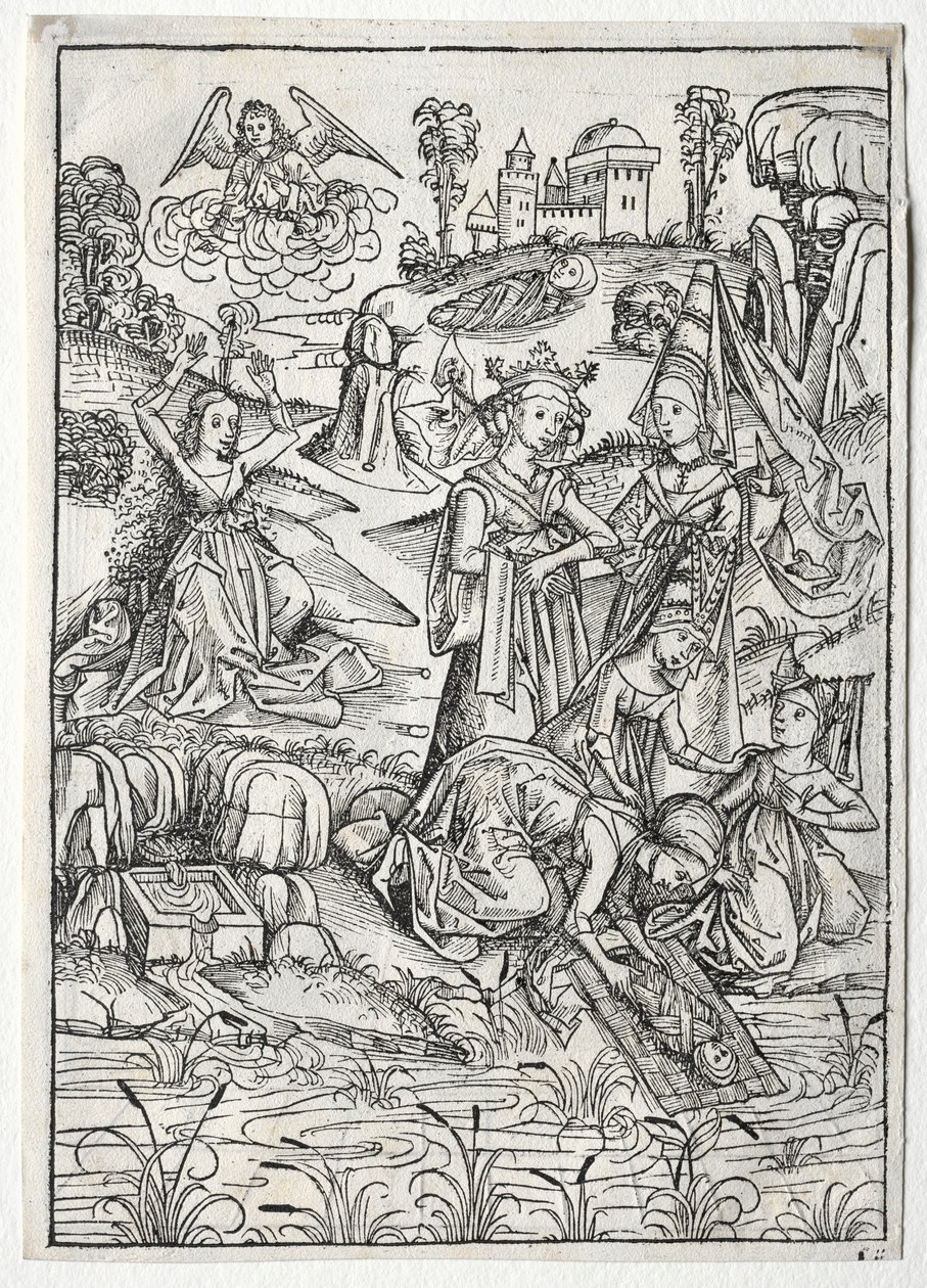 Der Schatzbehalter：摩西，法老发现，1491年。 作者 迈克尔·沃尔吉姆特