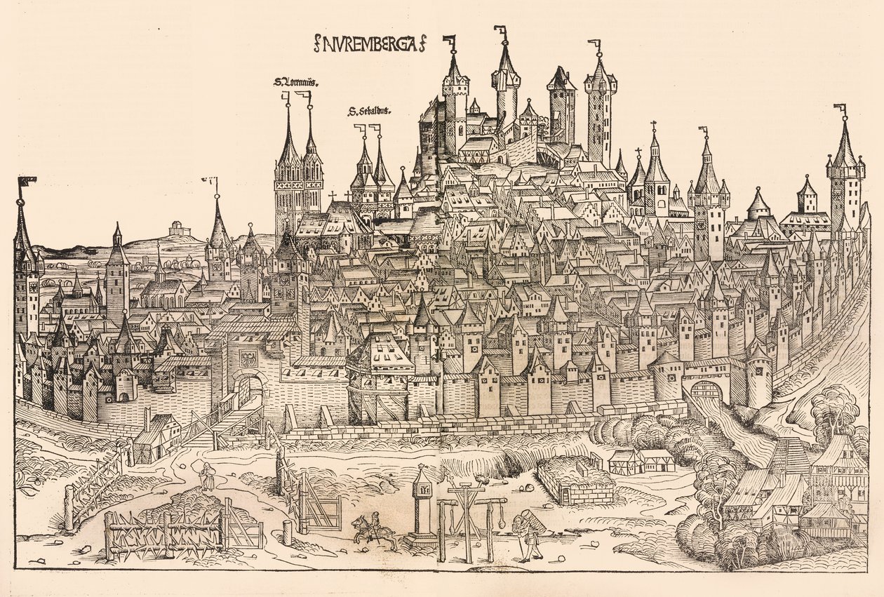 纽伦堡，1493年。 作者 迈克尔·沃尔吉姆特