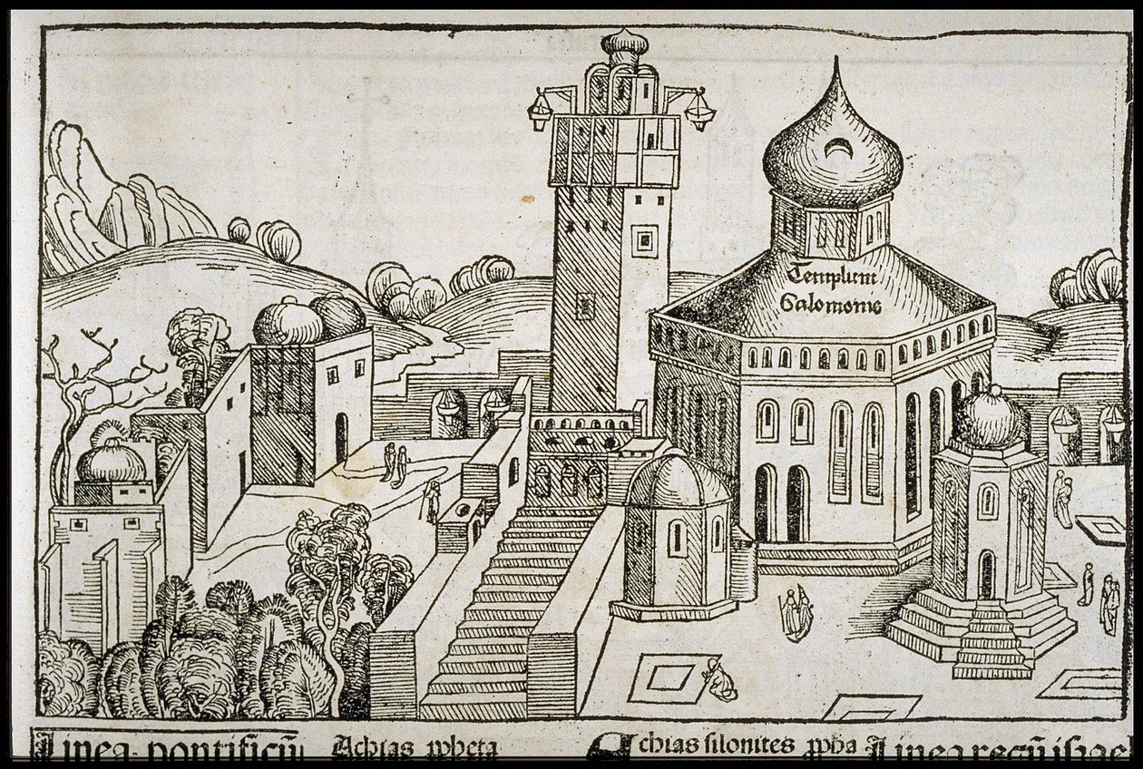 来自世界《谢德尔编年史》的圣殿骑士Salomonie，约1493年。 作者 迈克尔·沃尔吉姆特