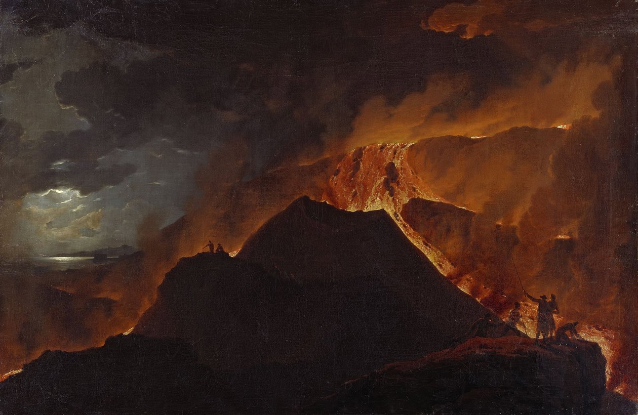 新古典主义 : 维苏威火山的爆发 par Wutky, Michael (1739-1822) 作者 迈克尔·伍基（Michael Wutky）