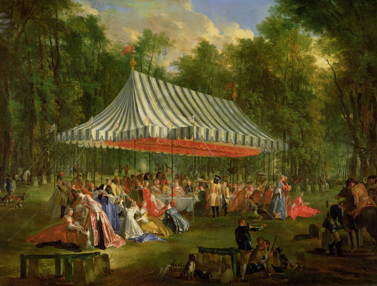 1766年，康提王子对l&39;Isle-Adam的Brunswick-Lunebourg王子的节日 作者 米歇尔·巴泰勒米·奥利维耶或奥利维耶