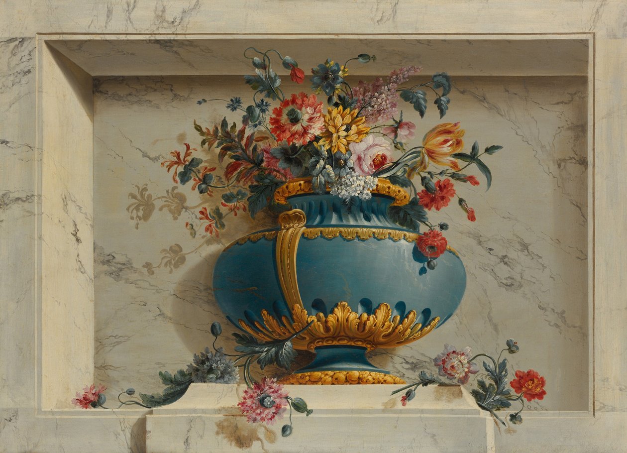 在利基的花瓶，c.1763-79 作者 米歇尔·布鲁诺·贝伦格