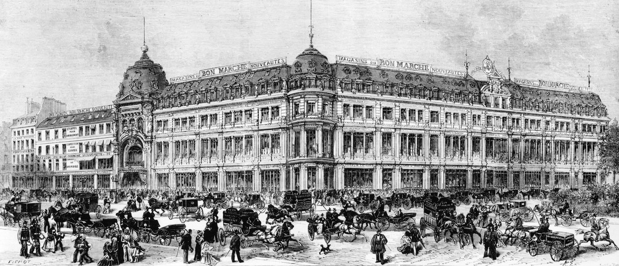 BonMarché百货商店，巴黎，c.1887 作者 米歇尔·查尔斯·菲霍特