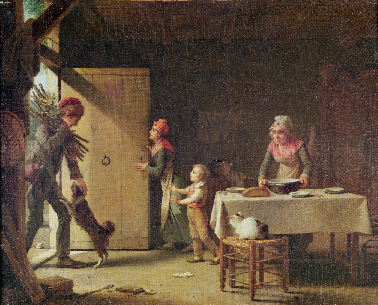 乡村家庭，1815年 作者 米歇尔·马丁·德罗林