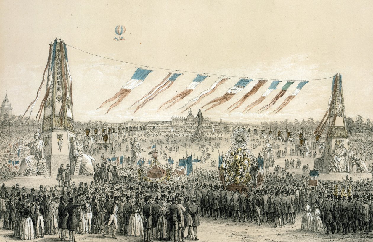 协和广场，巴黎 作者 米歇尔·C. 和盖尔德劳·朱尔斯 (1816 98) 菲肖特