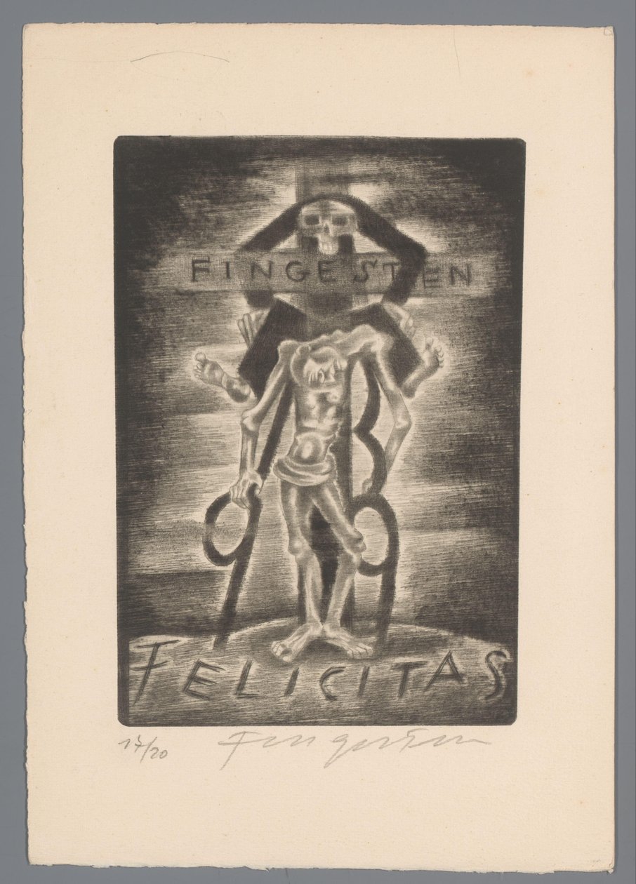米歇尔-芬格斯滕的新年贺词
Fingesten Felicitas（物品上的标题） 作者 Michel Fingesten（艺术家签名）