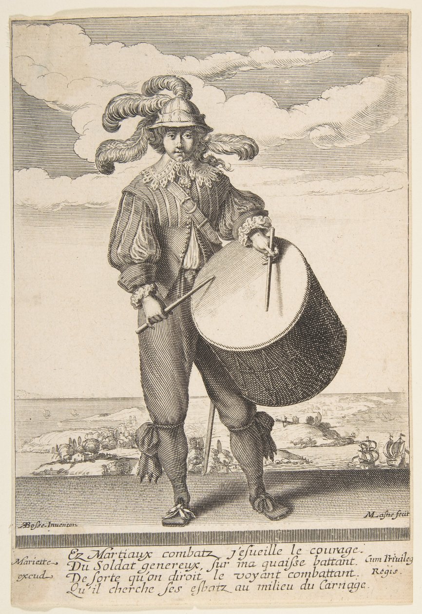 鼓手，1620-1667年。 作者 米歇尔·拉斯内