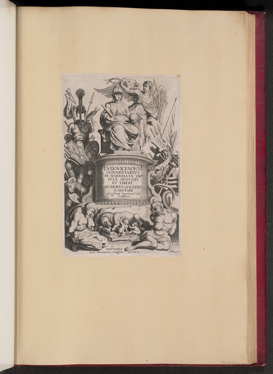 Ludovicus Nonnius, Commentarius in Nomismata的扉页 作者 米歇尔·拉斯内 (Michel Lasne) 继彼得·保罗·鲁本斯爵士之后
