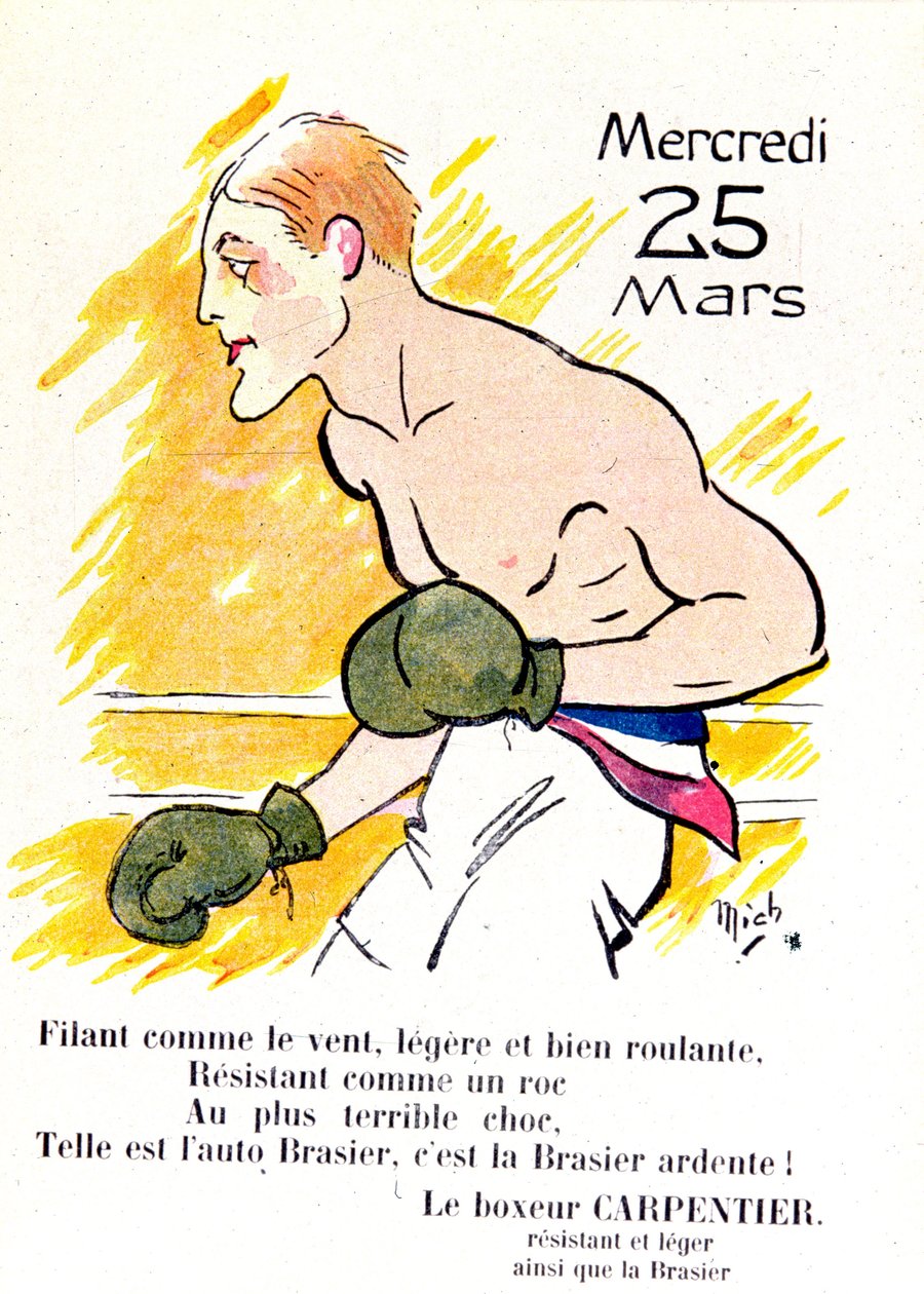 拳击手Georges Carpentier，约1920年 作者 米歇尔·利博