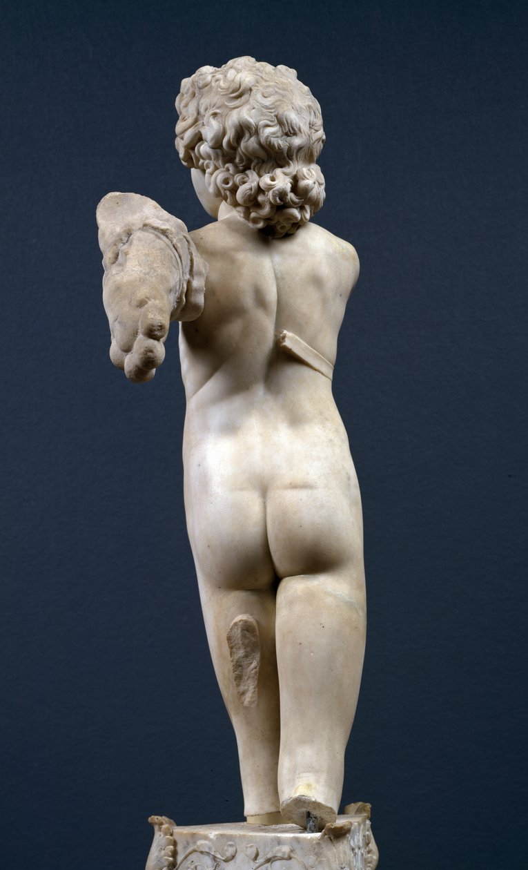 后视图&39;曼哈顿&39;丘比特，c.1494-96（大理石） 作者 米开朗基罗（Michelangelo Buonarroti）