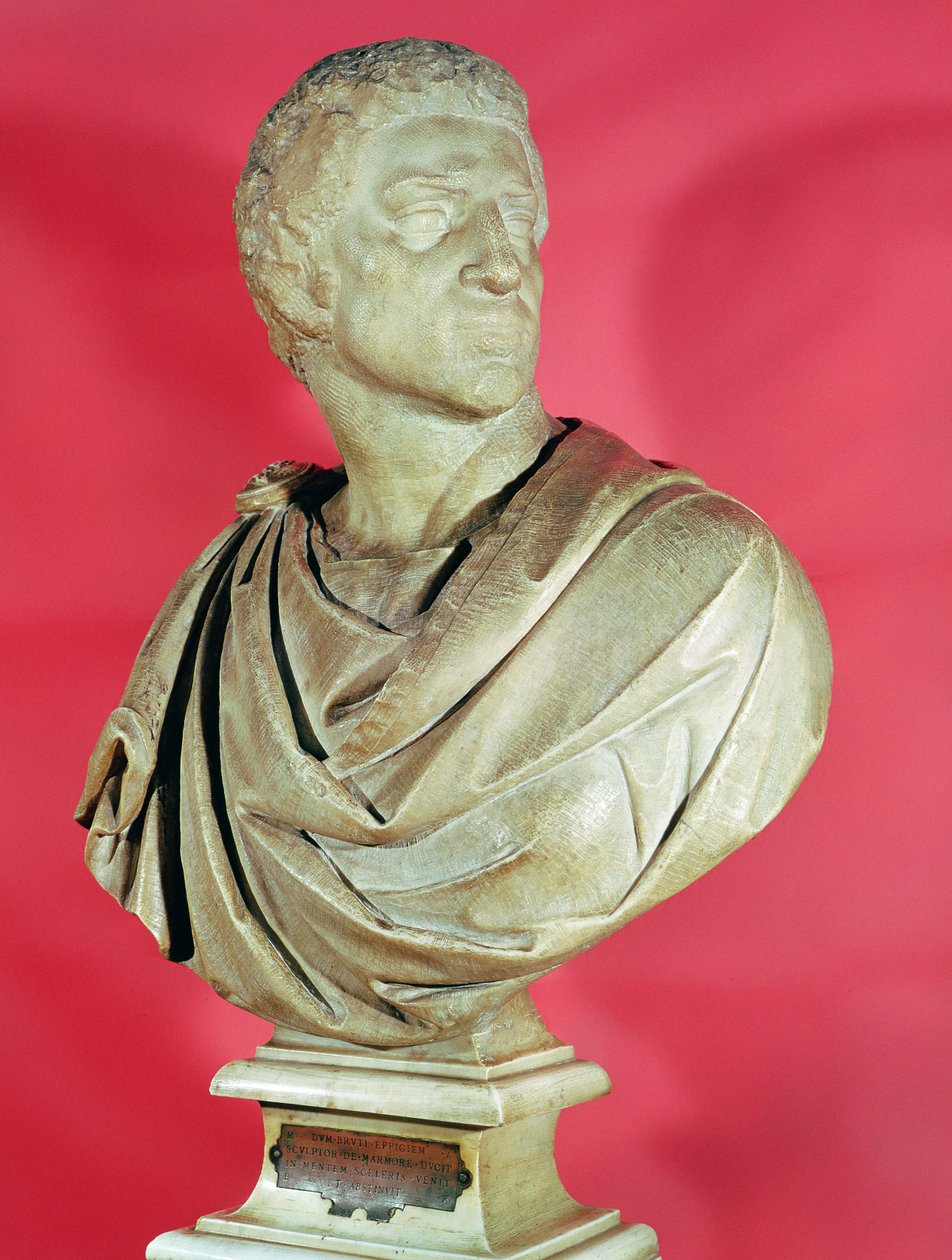 布鲁图斯的半身像（公元前85-42）c.1540（大理石） 作者 米开朗基罗（Michelangelo Buonarroti）