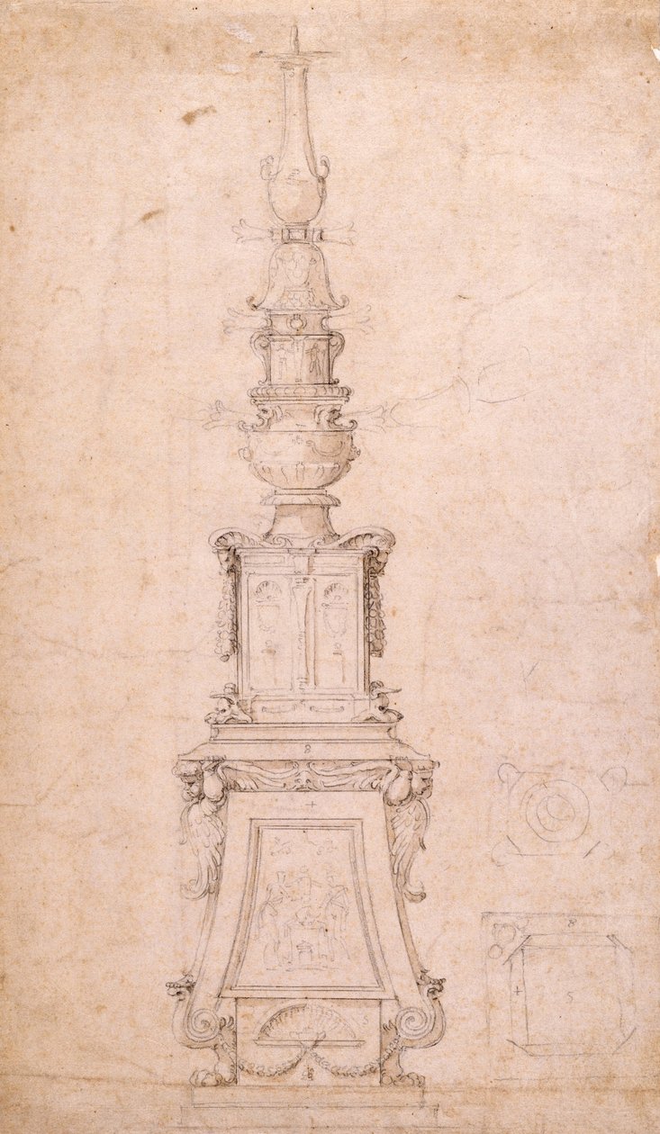 设计大烛台 作者 米开朗基罗（Michelangelo Buonarroti）