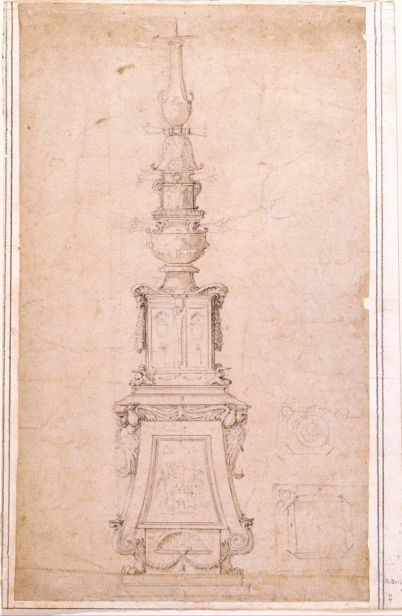 设计大烛台 作者 米开朗基罗（Michelangelo Buonarroti）