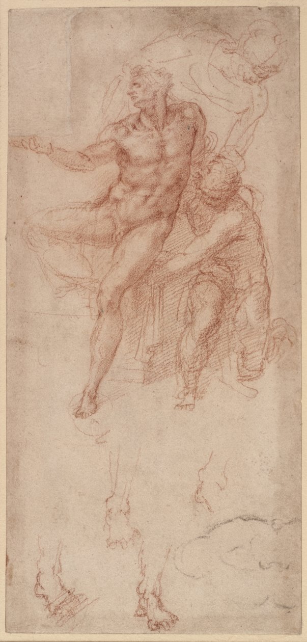 图研究（纸上的红色粉笔） 作者 米开朗基罗（Michelangelo Buonarroti）