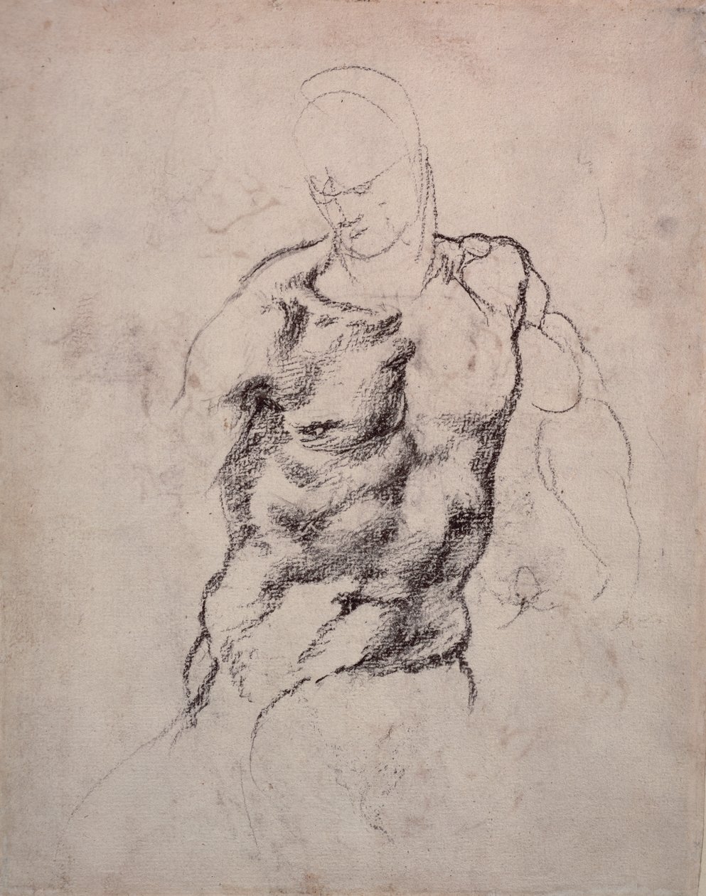 图研究（木炭在纸上） 作者 米开朗基罗（Michelangelo Buonarroti）