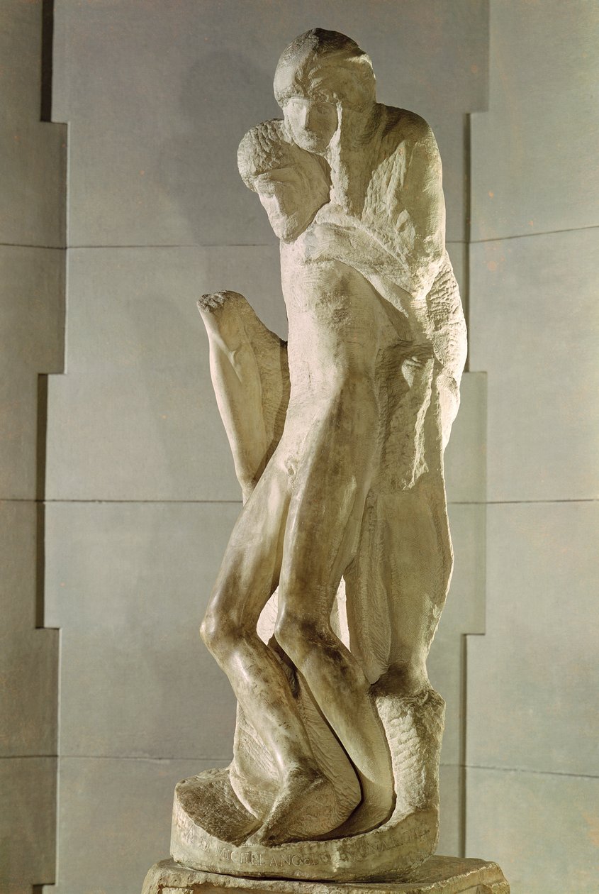 Rondanini Pieta，1564（大理石）（另见121822） 作者 米开朗基罗（Michelangelo Buonarroti）