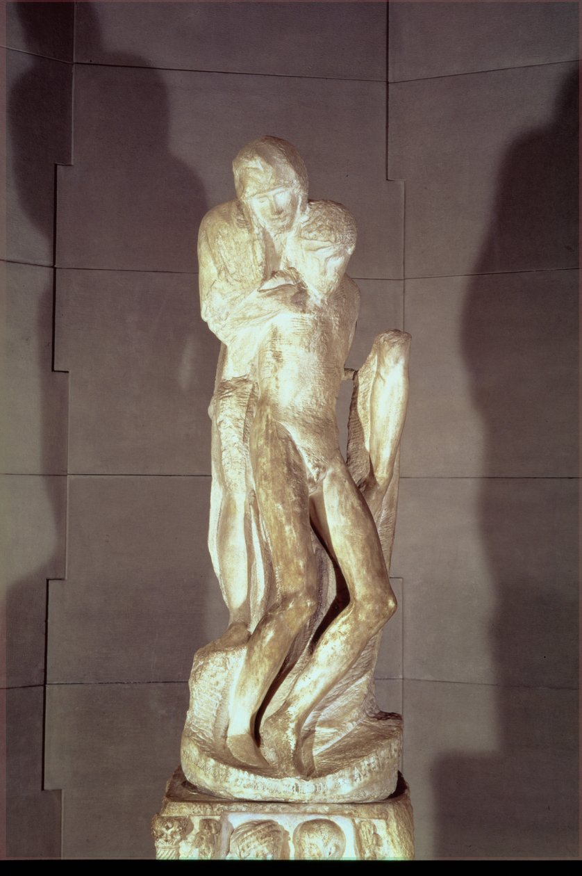 Rondanini Pieta，1564（大理石）（另见55601） 作者 米开朗基罗（Michelangelo Buonarroti）
