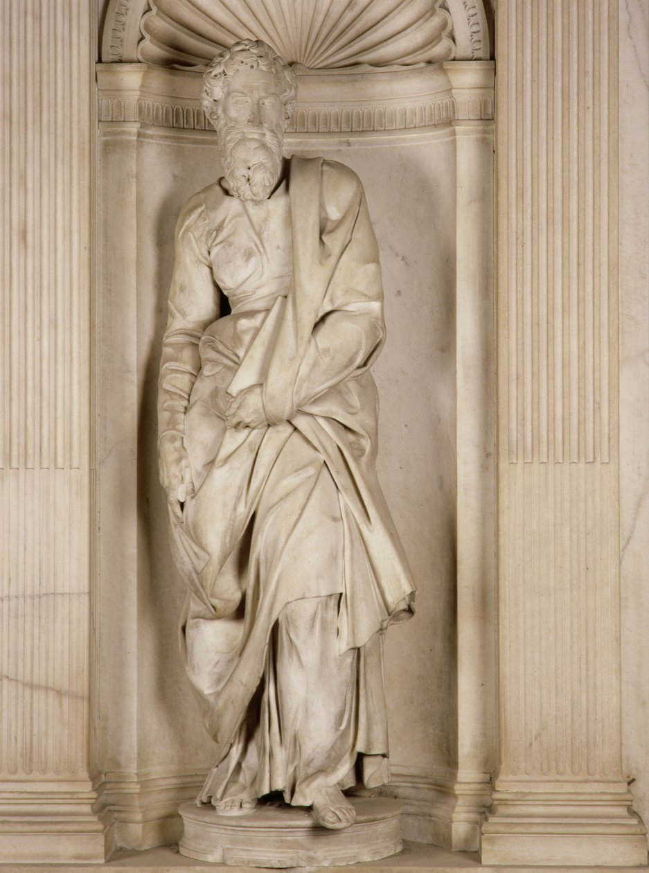 圣保罗，来自Piccolomini祭坛，1501-4（大理石） 作者 米开朗基罗（Michelangelo Buonarroti）
