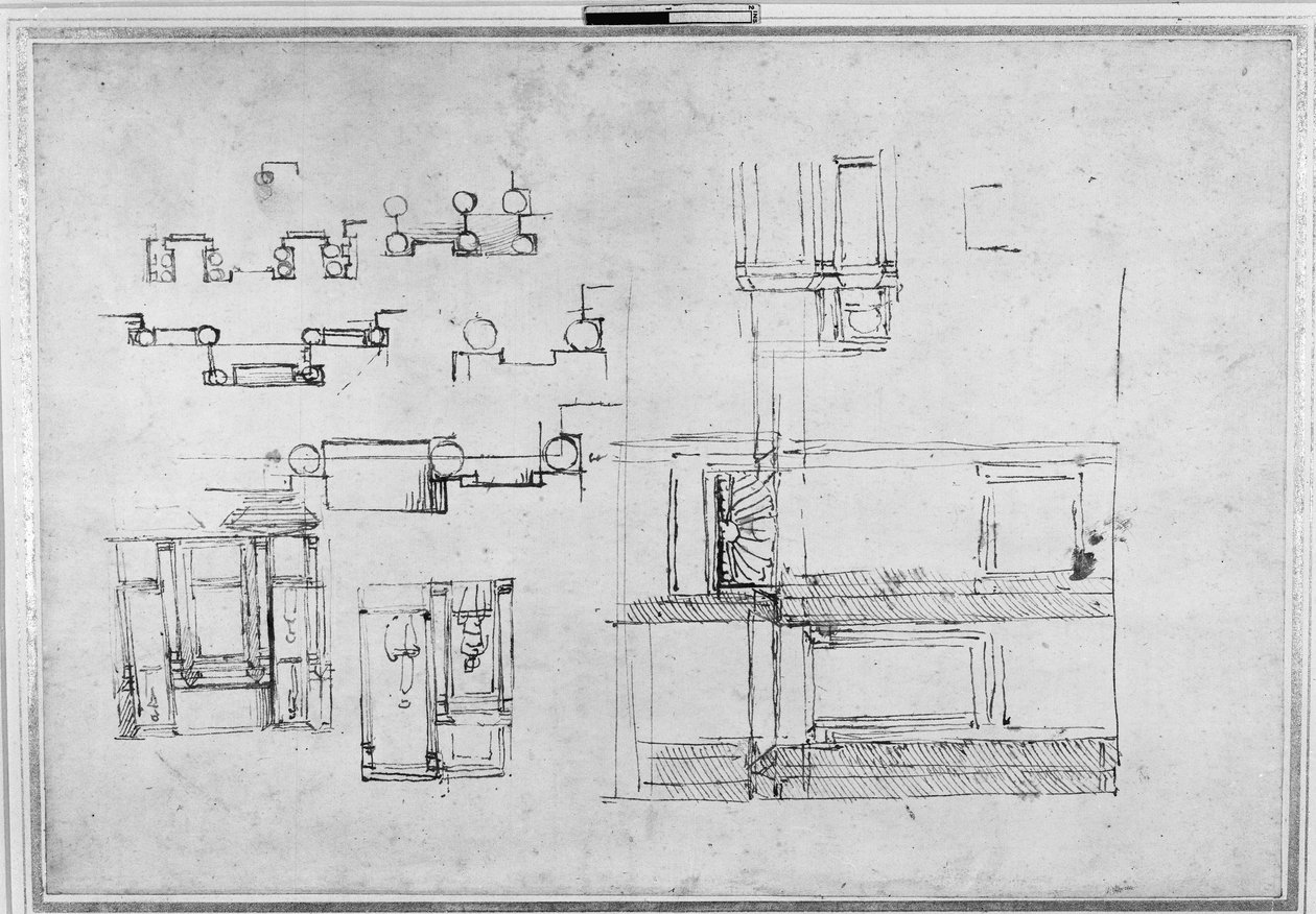Medici墓的研究，c.1520 作者 米开朗基罗（Michelangelo Buonarroti）