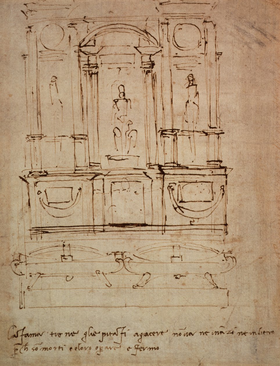 研究1521年新圣器收藏中的美第奇陵墓的双墓 作者 米开朗基罗（Michelangelo Buonarroti）