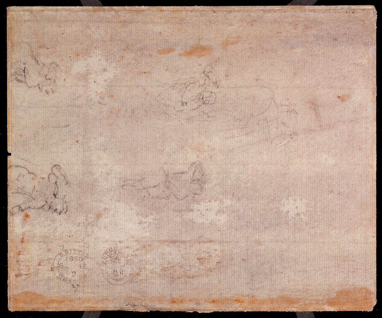 数字研究（黑色粉笔在纸上）（正面）（参见191778） 作者 米开朗基罗（Michelangelo Buonarroti）