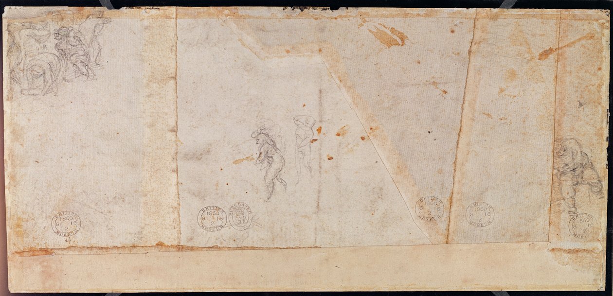 数字研究（纸上的黑色粉笔）（反面） 作者 米开朗基罗（Michelangelo Buonarroti）