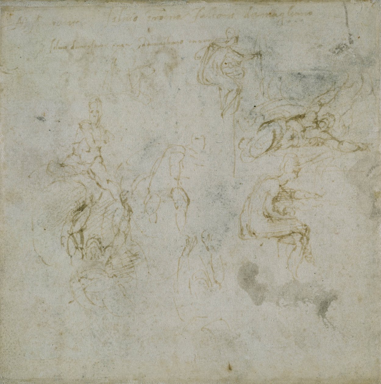 数字研究，c.1511 作者 米开朗基罗（Michelangelo Buonarroti）