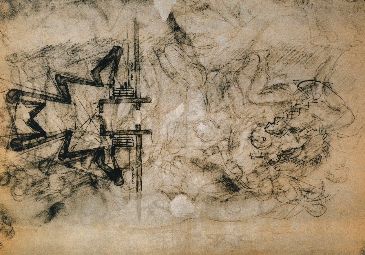 研究佛罗伦萨设防的数字和计划;米开朗基罗画的。 Casa Buonarroti，佛罗伦萨 作者 米开朗基罗（Michelangelo Buonarroti）