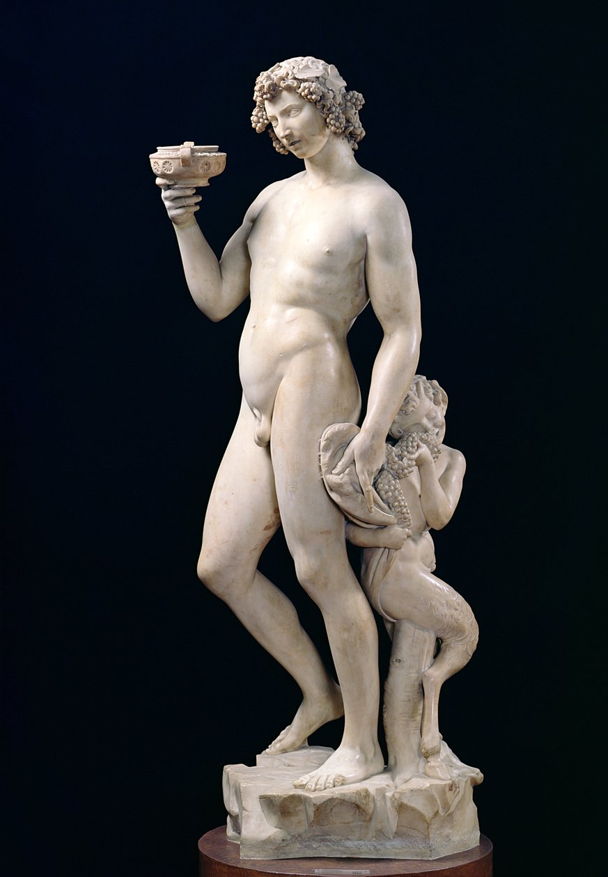 巴克斯的醉酒，1496-97（大理石） 作者 米开朗基罗（Michelangelo Buonarroti）