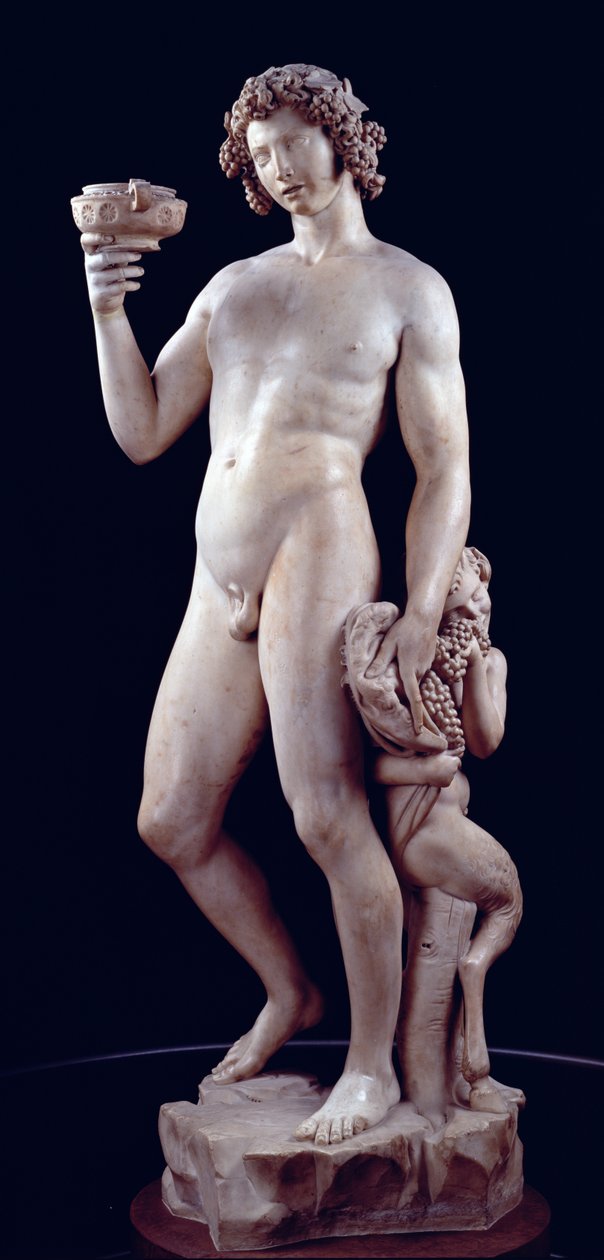 巴克斯的醉酒，1496-97（大理石） 作者 米开朗基罗（Michelangelo Buonarroti）