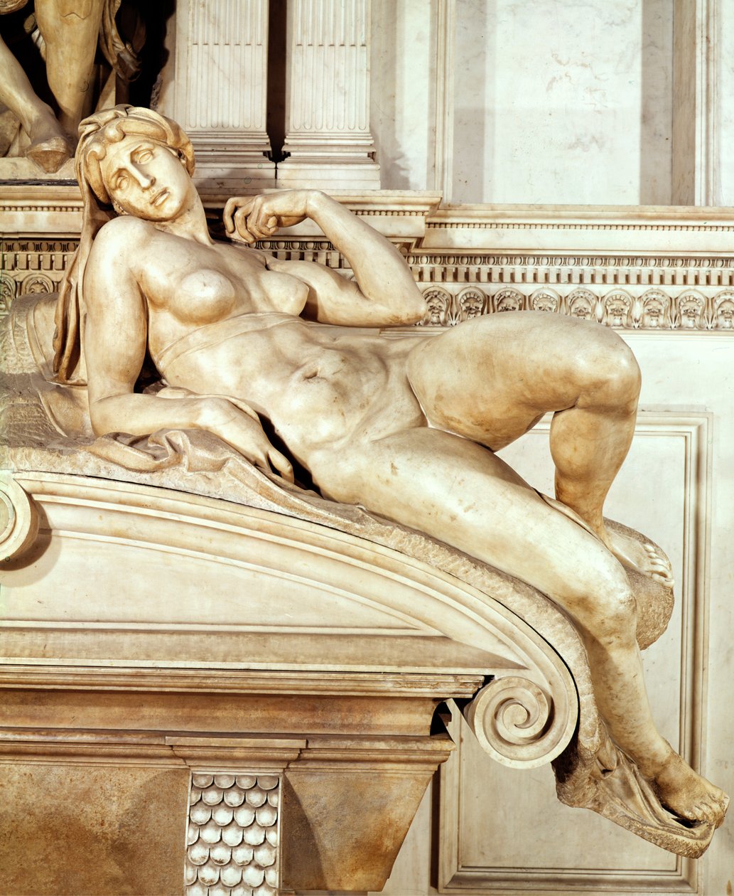 Lorenzo de Medici墓1449-92黎明细节，1520-24大理石 作者 米开朗基罗（Michelangelo Buonarroti）