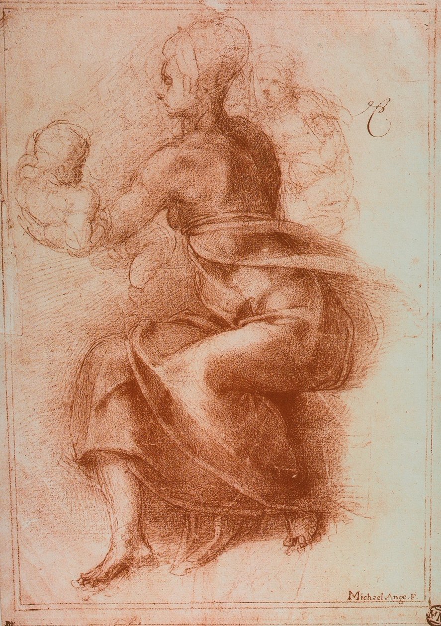 圣母子女;米开朗基罗画的。巴黎的卢浮宫 作者 米开朗基罗（Michelangelo Buonarroti）