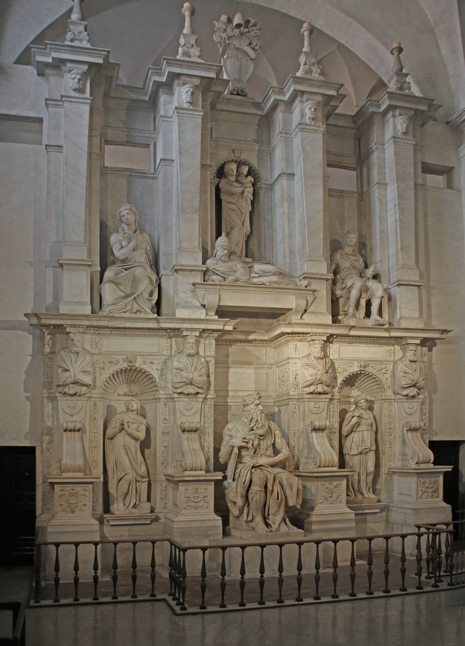 朱利叶斯二世墓，1515年（大理石） 作者 米开朗基罗（Michelangelo Buonarroti）