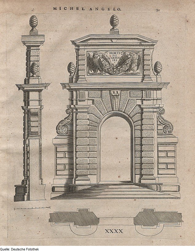 通往米兰Castello Sforza的游乐园 作者 米开朗基罗（Michelangelo Buonarroti）