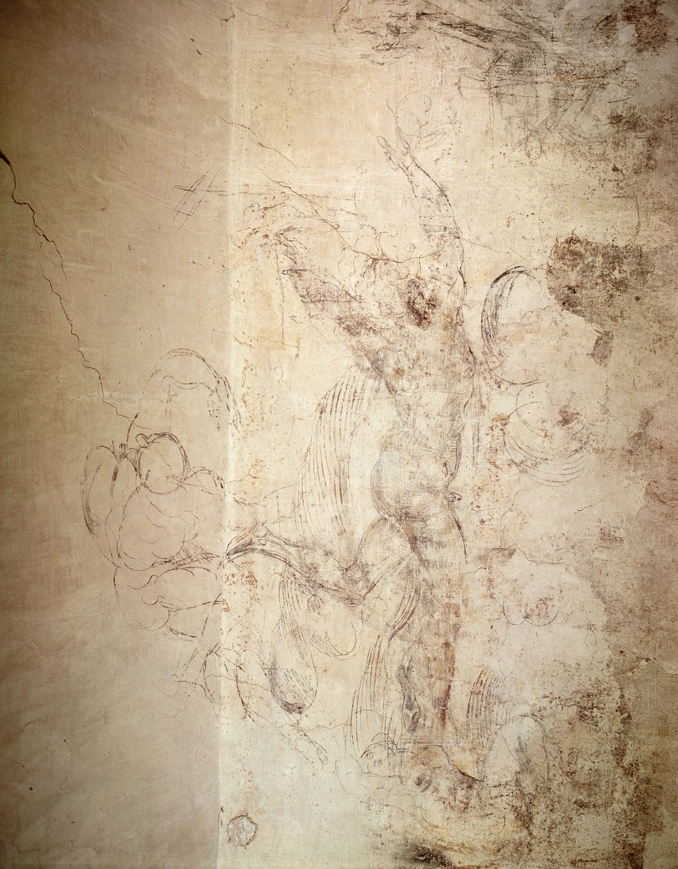 墙上画的裸体图 作者 米开朗基罗（Michelangelo Buonarroti）