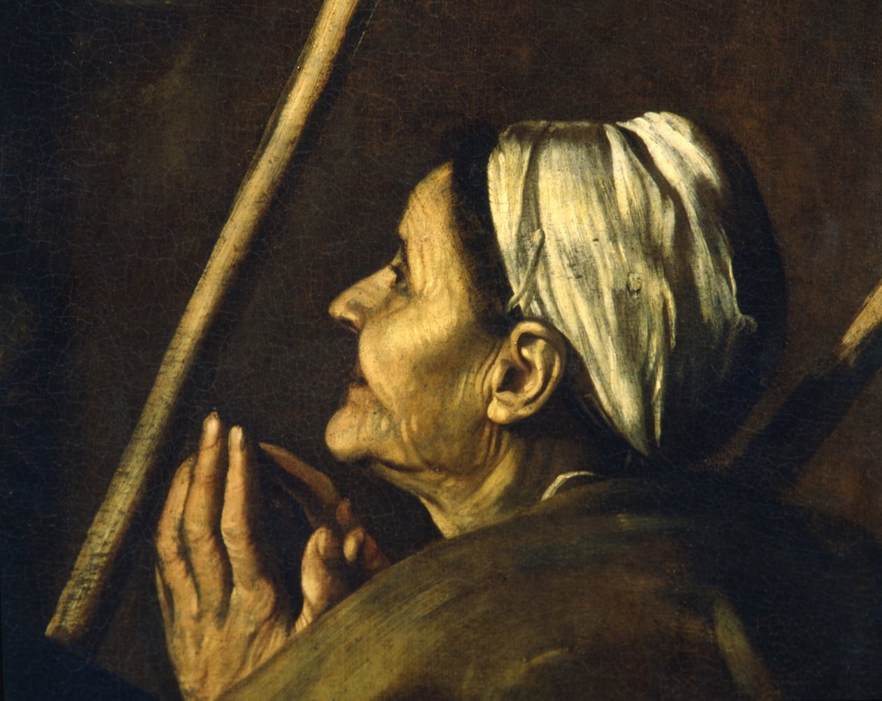 详细信息来自洛雷托的麦当娜，c.1606 作者 米开朗基罗·梅里西·卡拉瓦乔