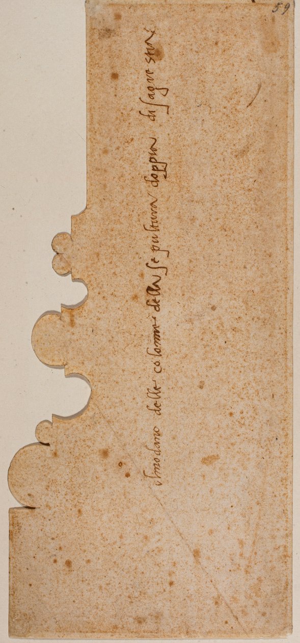 新圣器室立柱的底座轮廓 作者 米开朗基罗（Michelangelo Buonarroti）