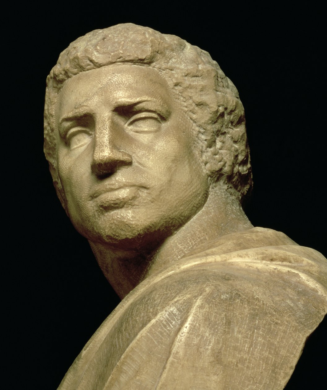 Brutus，头部细节从胸围由米开朗基罗Buonarroti 1475-1564，c.1539-40大理石细节79848 作者 米开朗基罗（Michelangelo Buonarroti）