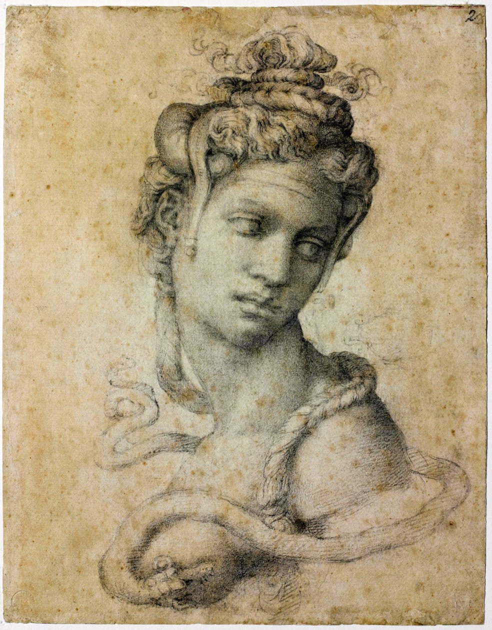 克娄巴特拉，约1535年 作者 米开朗基罗（Michelangelo Buonarroti）
