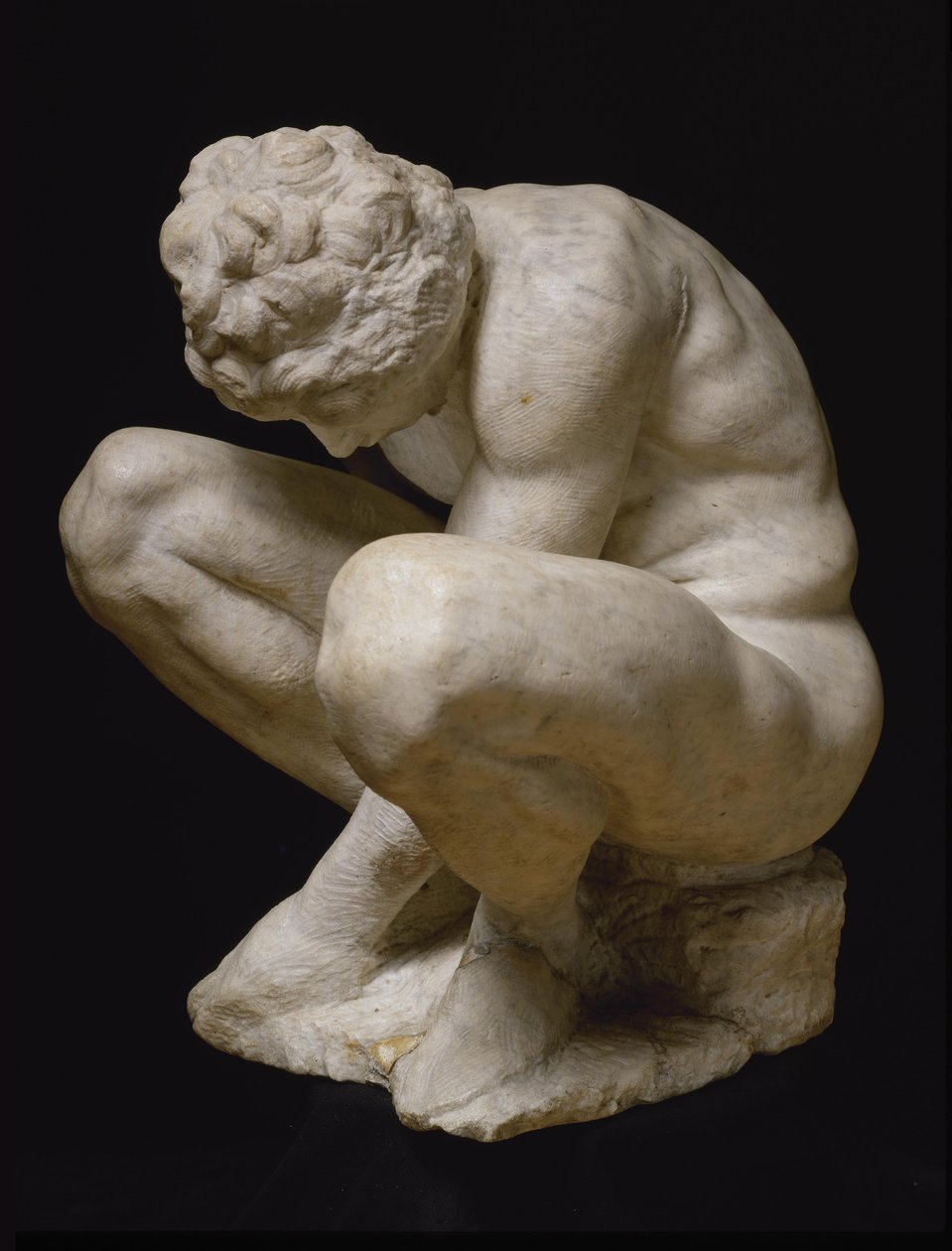 蹲下的男孩，1530年至1534年之间。 作者 米开朗基罗（Michelangelo Buonarroti）