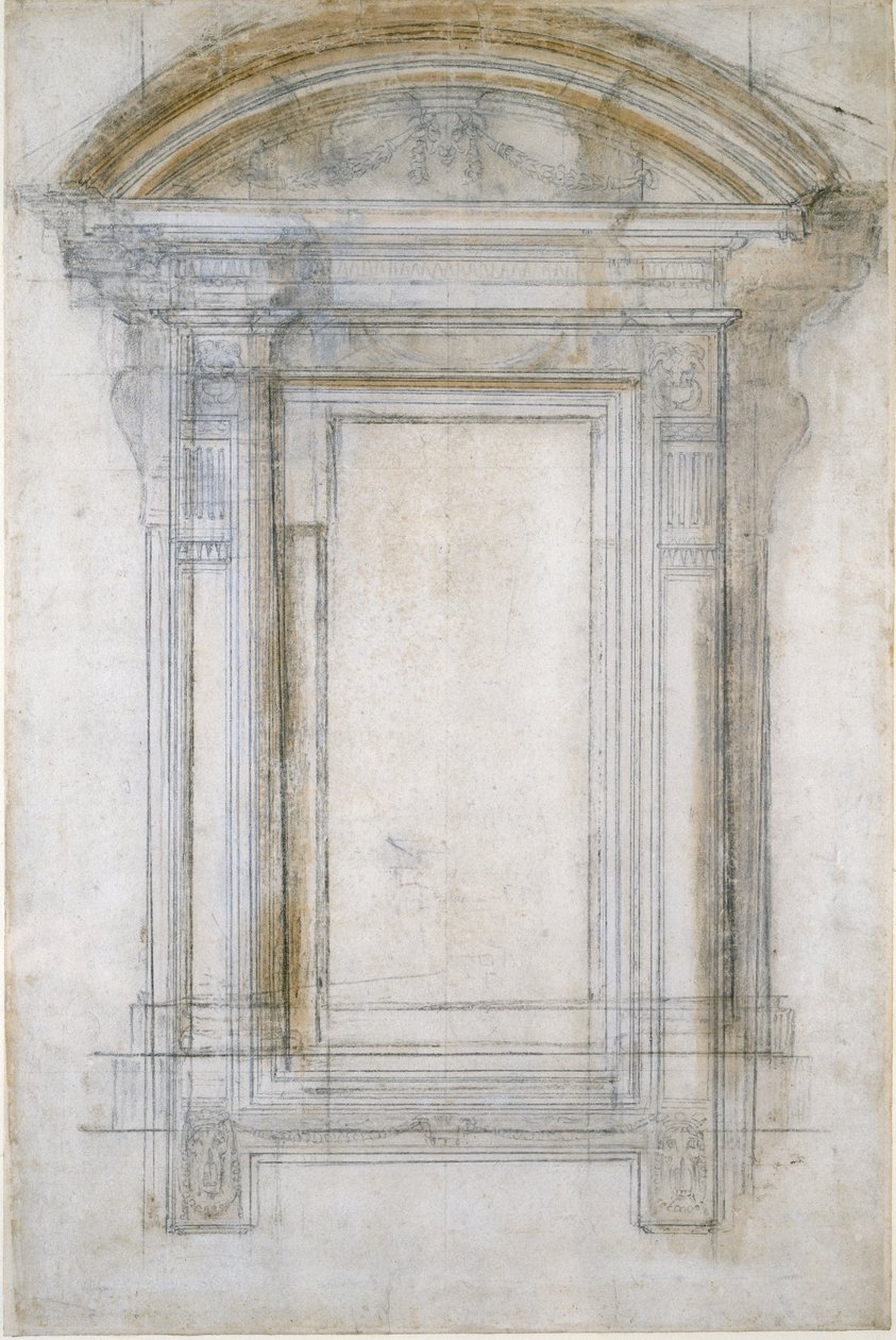 窗户的设计，约1490-1560年 作者 米开朗基罗（Michelangelo Buonarroti）