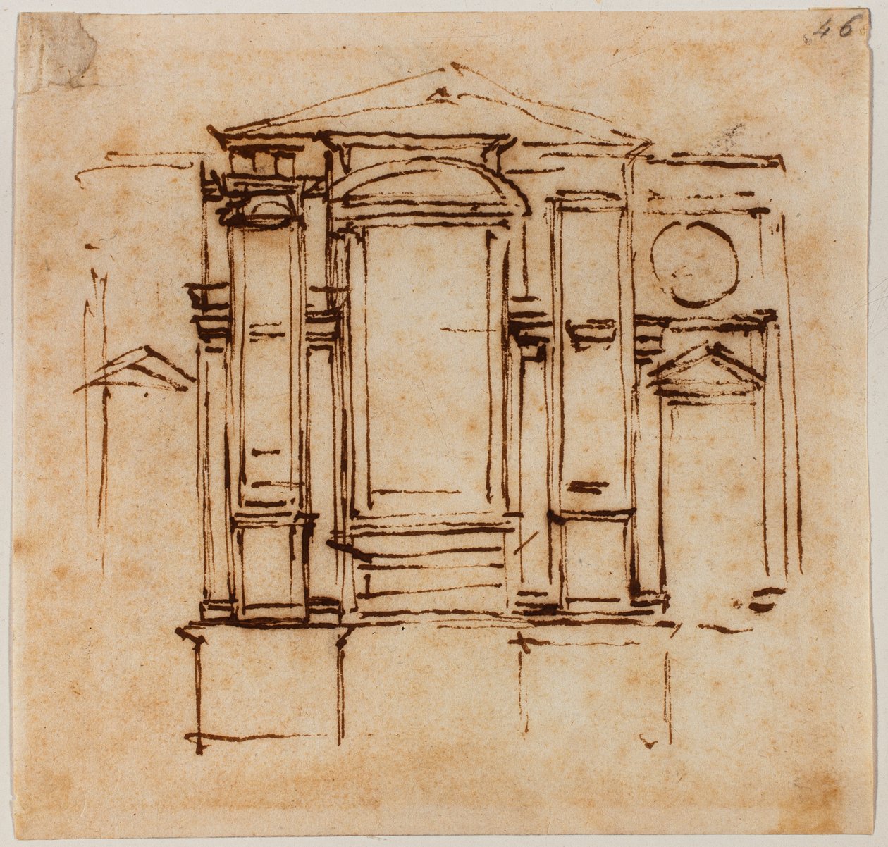圣洛伦佐唱诗班中美第奇教皇壁墓的设计 作者 米开朗基罗（Michelangelo Buonarroti）